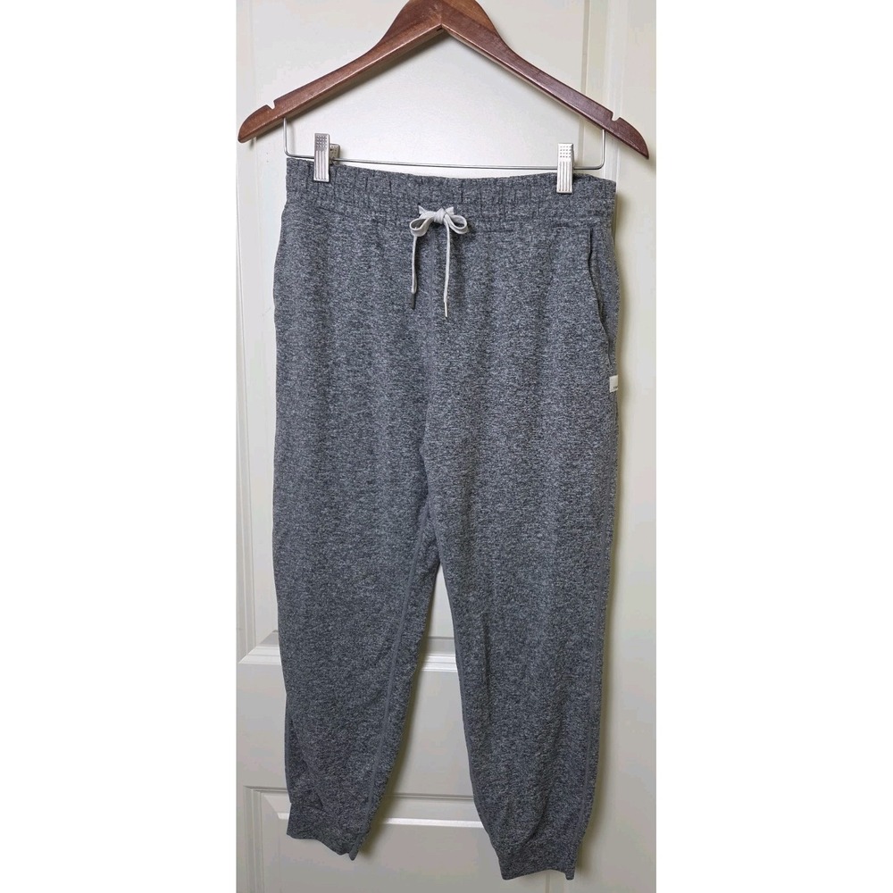 Vuori Performance Joggers Women's Dream Knit Drawstring Heathered Gray Black S